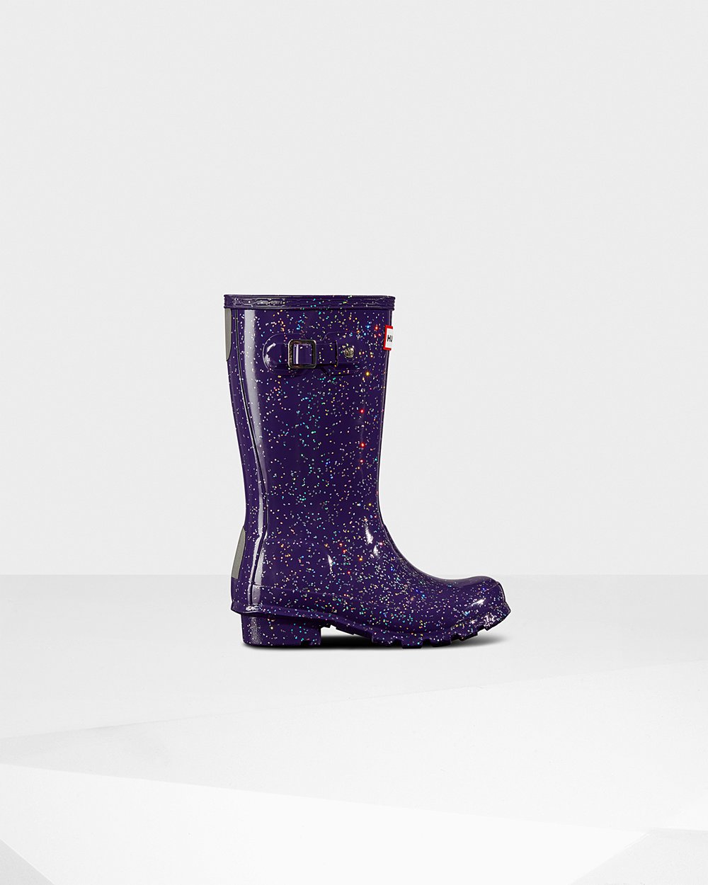 Bottes de Pluie Hunter Original Grands Giant Glitter Enfant Bleu Violette WLXBJQE-37